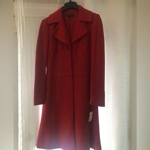 INC International Concepts Long Red Dress Coat.